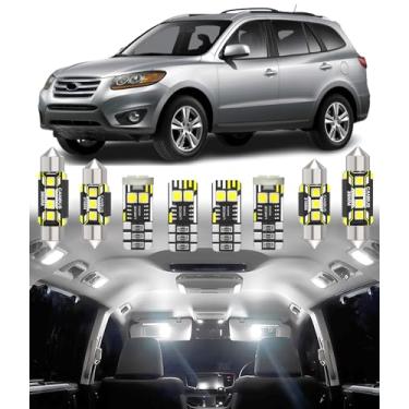 Imagem de BMT xms Substituição de luz LED interior de carro para Hyundai Santa Fe CM 2007-2012, 6000K Pacote de lâmpadas interiores super brilhantes, 11 peças