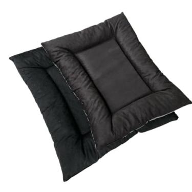 Imagem de Cama Colchonete Para Cachorro ou Gato Almofada Confortável Caminha Pet Lavável - 2 Lados (PRETO,(P) 60X48CM)