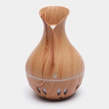 Imagem de Mini Umidificador De Ar Difusor Aromatizador Cor Madeira USB Ultrassônico Para Quarto