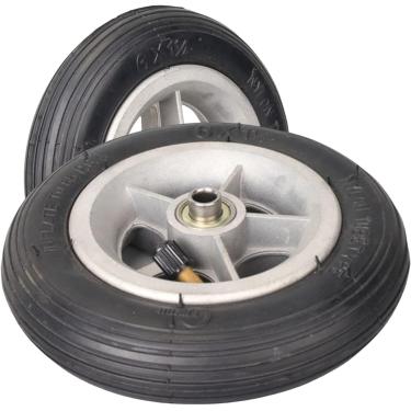 Imagem de Rodízio De Rodas Pequenas 6ih, Peças De Reposição Para Roda Dianteira Para Cadeira De Rodas, Conjunto De Roda De Pneu Pneumático 6 X 1 Para Idosos Com Deficiência Cami, Black, 6 X 1?
