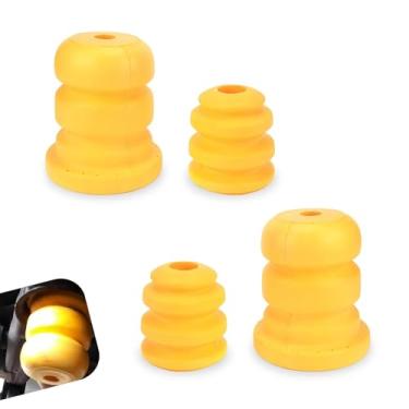 Imagem de Zikefest 4 peças de rolha dianteira traseira do carro, almofada de borracha amortecedora de suspensão do carro, parada de choque do braço de controle dianteiro/traseiro, 15153958 15039397, compatível