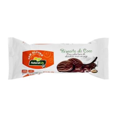 Imagem de Biscoito de Coco com Cobertura de Chocolate Sem Glúten 140g - Natural 