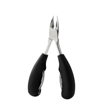 Imagem de Alicate de Cuticula Kit com 1/2 / 3 Alicate Mola Dupla de Cortar Unha Curvado Profissional AçO Inox(preto,DOIS)