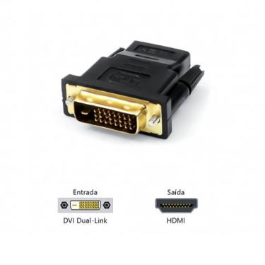 Imagem de Adaptador Dvi Macho P/Hdmi Femia Plus Cable Adp-Dvihdmi10Bk