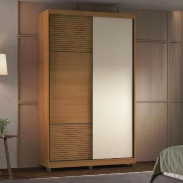 Imagem de Guarda Roupa Solteiro 140,5cm 2 Portas e 2 Gavetas 100% MDF - Casamia 
