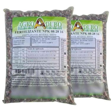 Imagem de Fertilizante NPK 08 28 16 Pacote 2Kg - AGROADUBO