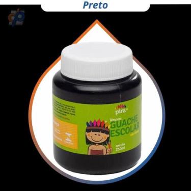 Imagem de Tinta Guache Pira 250 ml, Tinta Guache Pira Preto