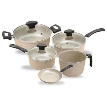 Imagem de Jogo de Panelas Antiaderente 5 Peças Com Tampa de Vidro Alegrete, Vani