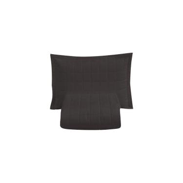 Imagem de Kit Cobre Leito Matelado Dupla Face Soft 2 Peças Solteiro 100% Poliéster Cor:preto