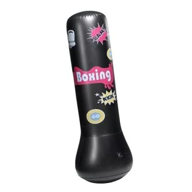Imagem de Dynwave Saco de pancadas inflável, saco de chute, presente de aniversário, dispositivo profissional de treinamento de boxe, brinquedos infláveis ​​para, Preto