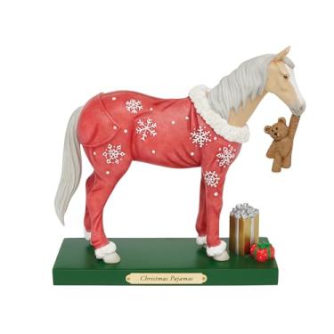 Imagem de Enesco Pijama de Natal The Trail of Painted Ponies com estatueta de ursinho de pelúcia, 18 cm, multicolorido