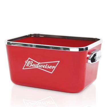 Imagem de Balde Retangular Global Budweiser - Alumiart Falcão, Vermelho