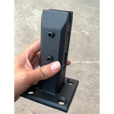 Imagem de Braçadeiras De Vidro Preto Moderno Para Vidro De 3/8 De Polegada E 1/4 De Polegada, Jardim Ao Ar Livre, Varanda, Cerca De Piscina, Balaustrada, Clips De Corrimão/impasse, Suportes De Tornei