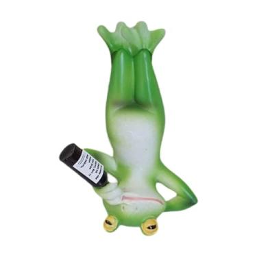 Imagem de Whtkoph Escultura de Sapo, Bonsai, Enfeites de Resina, Materiais Criativos, Enfeites para Vasos de Flores, Sapo Bebedor de Cerveja para Pátio, Gramado, Jardim, B, Tamanho real