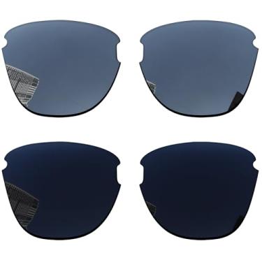 Imagem de Acefrog Lentes de reposição polarizadas de 1,5 mm para óculos de sol Oakley Frogskins Lite OO9374 63 mm, material atualizado, resistente a impactos, Titânio preto + prata Stealth, One Size