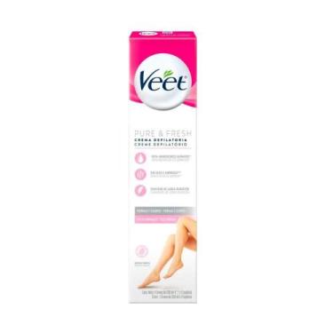 Imagem de Creme Depilatorio Veet Pure & Fresh Pernas e Corpo Pele Normal 200ml