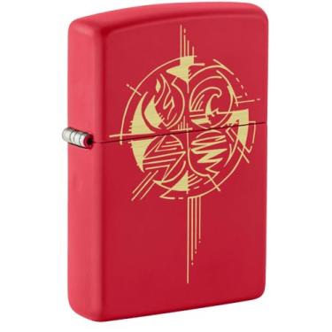 Imagem de Zippo Isqueiro de bolso Elements Design vermelho fosco