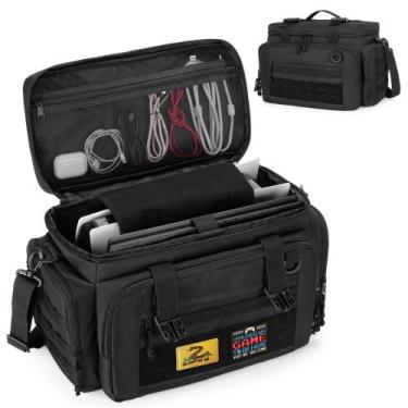 Imagem de Mala de transporte PGmoon Tactical para PS5/PS5 Pro com laptop de 15,6