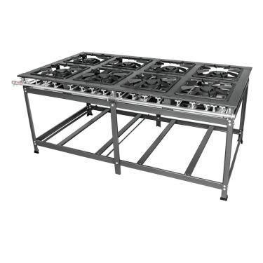 Imagem de Fogão Industrial 8 Bocas Duplas 40x40 P8 Leona 