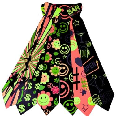 Imagem de Kit 10 Gravatas Festa Neon – Brilha na Luz Negra – Casamentos, Aniversários e Baladas