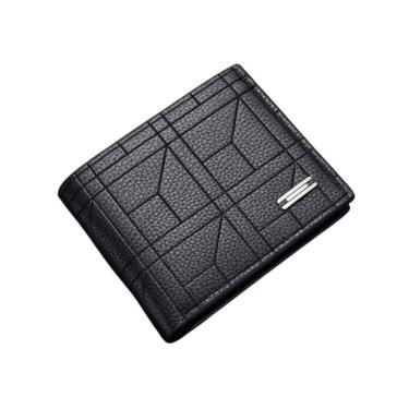 Imagem de Carteira Masculina Slim Porta Cartão Texturizada Minimalista
