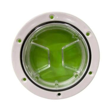 Imagem de Tampa De Inspeção Redonda De Plástico ABS Branco Para Convés De Barco/