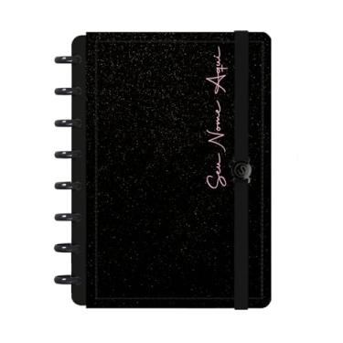 Imagem de Caderno de Disco Inteligente Personalizado Iscool P Solid Glitter Preto