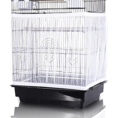 Imagem de Bird Cage Seed Catcher estilo Tamu, grande, branco - Tamu style