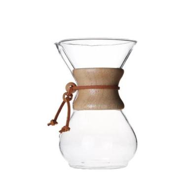 Imagem de Passador De Café Vidro Tipo Chemex Gola Wood 800ml - 1