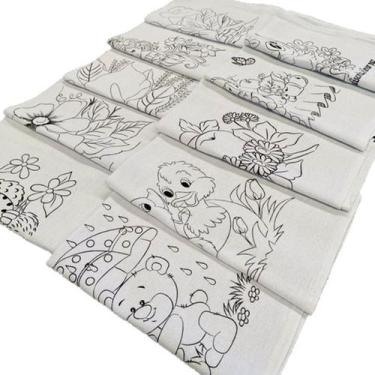 Imagem de Pano De Prato Lomaer Sacaria 45x 71cm Cotorno p/ Pintura 12 Unidades