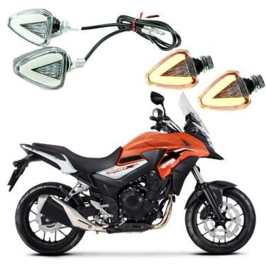 Imagem de KIT 4 Setas Esportiva Pisca de Led Modelo P07 para Moto Honda CB 500X 