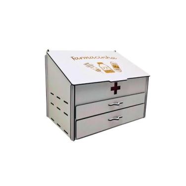 Imagem de Farmacinha em madeira com gaveta e divisórias - Sthoudt