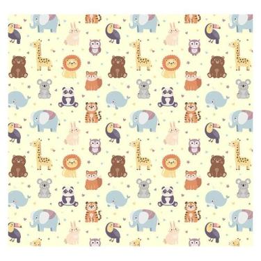 Imagem de Papel de Parede Adesivo Infantil Animais Quarto Bebe - 731pcp - Allodi