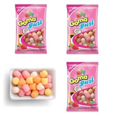 Imagem de Bala Docinha Goma Gurt Sortida Kit de 3 Unidades com 140g - Kuky