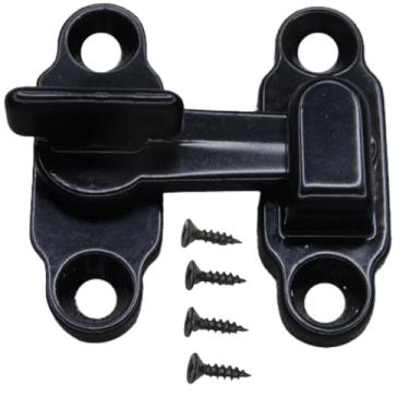 Imagem de Tranqueta fecho trinco comum de metal para portas e janelas (Preto)