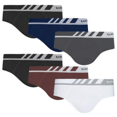 Imagem de Kit Com 6 Cueca Microfibra Slip Lupo Sem Costura 691 Nf, Sortido, GG