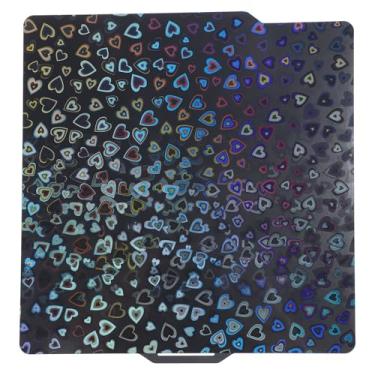 Imagem de Asixxsix Placa de construção para impressora 3D, placa de construção com padrão Slick PEH Heart e Water Drop, plataforma de base para impressora 3D para Banmbu Lab P1P P1S