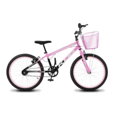 Imagem de Bicicleta Aro 20 Infantil Freio V-Brake Quadro em Aluminio Rosa Feminina 6 a 11 anos Garfo Rigido,Preto Degrade Branco