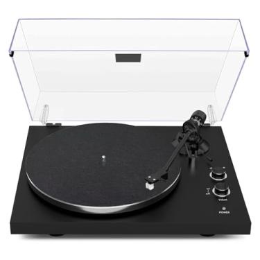 Imagem de ANVAR VEDO Vinil Player Bluetooth - Toca Discos com Transmissão Sem Fio, Mesa Giratória, Braço de Canto Ajustável, Som de Alta para 7/10/12 Polegadas, Design Retro e Moderno para Presente 110V/220V