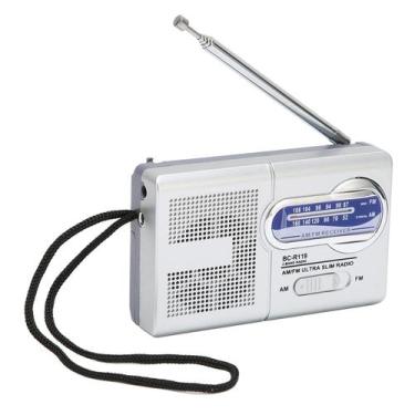 Imagem de Rádio de bolso portátil Fdit Compact Transistor AM/FM Silver