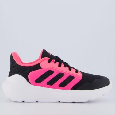 Imagem de Tênis Adidas Tensaur Run 3.0 Preto e Rosa Juvenil, 34