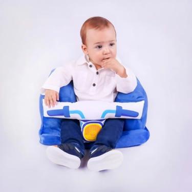 Imagem de Assento De Bebê Cadeirinha Apoio Confortável Infantil (Motoca Azul)
