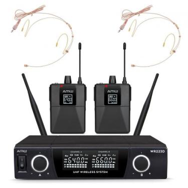 Imagem de AMW BU230 Microfone sem Fio Duplo Auricular UHF Digital + Case