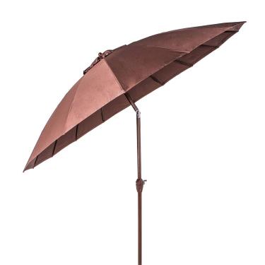 Imagem de Ombrelone Chino 2,50m Articulado Com Manivela Marrom Bel.