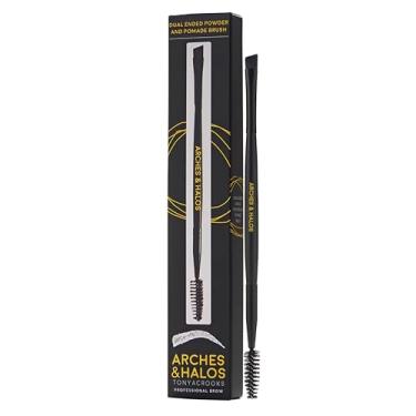 Imagem de Arches & Halos Dual Ended Powder and Pomade Brush - Blending and Shaping Tools for Sculpted Brows - Dual Applicator for Gel and Cream Brow Products - Professional Grade, Dermatologist Approved - 1 pc