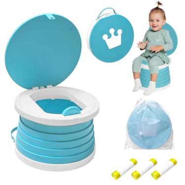 Imagem de Treinamento de penico portátil atualizado 2025, vaso sanitário dobrável, penico de viagem para crianças, aplique no assento sanitário de emergência para acampamento, ao ar livre, carro, interior