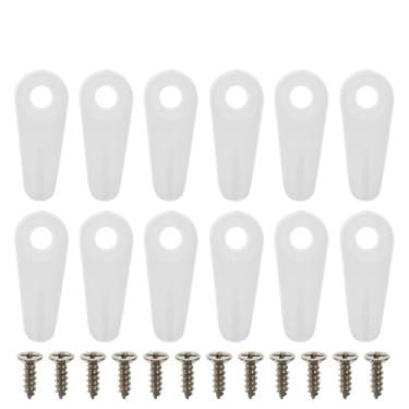 Imagem de 100 peças de moldura com botão de de imagem com 100 parafusos, fixadores de placa para pendurar fotos, desenho, pôsteres artesanais brancos, 24 x 10 mm