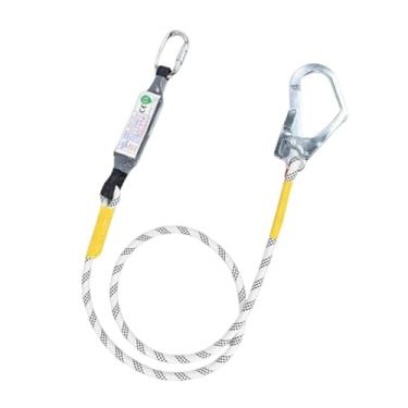 Imagem de Milageto Cinto de segurança com gancho, equipamento de proteção resistente, cinto de trabalho para escalada em árvores, arboricultura, cerca, atividades ao ar, Gancho Simples de 3 M