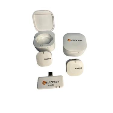 Imagem de Microfone de Lapela sem Fio Kadosh Duplo KVLOG2 WH Branco