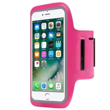 Imagem de Braçadeira Esportiva para Smartphone, Rosa, Ajustável, Compatível com Celulares até 6.5 Polegadas, para Corrida, Caminhada, Academia
